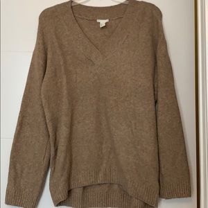 Oversized V Neck Sweaterdress